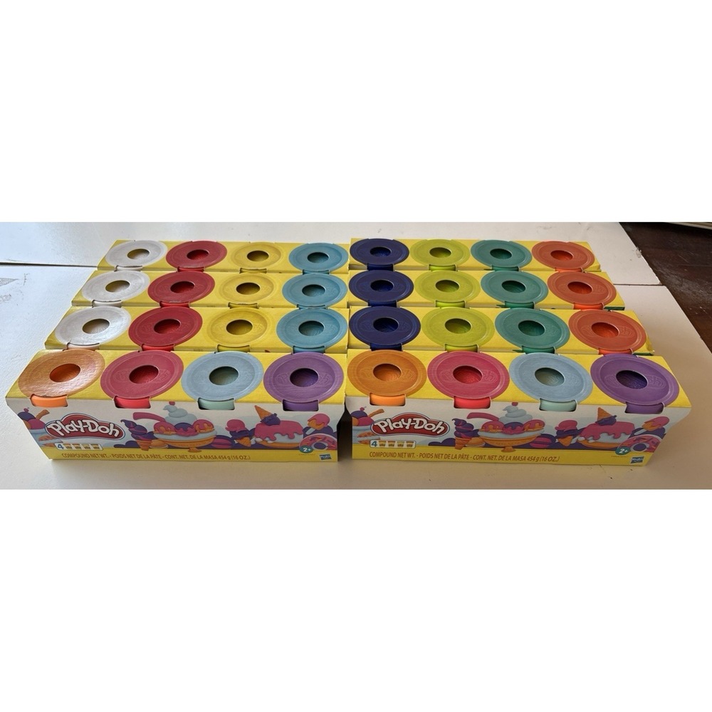 New Play-Doh Bulk Colors of Modeling Compound 32 4oz Cans Intn'l Cover (19J)